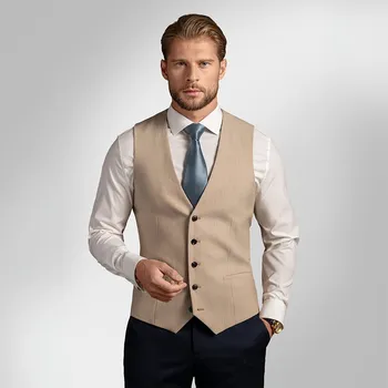 Pánská vesta Pánská vesta BANDI, model SLIM LAURENTI Sabbia