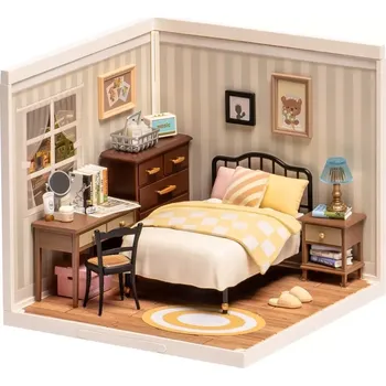 ostatní stavebnice RoboTime 3D dřevěná skládačka Miniatura domečku Ložnice Sweet Dream