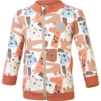 Little Angel Mikina podšitá Outlast® - zvířátka barevná/sv.béžová Velikost oblečení: 92