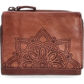 Peněženka Dámská kožená peněženka Noelia Bolger F5124 - koňaková s mandalou