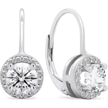 Náušnice Brilio Silver Třpytivé stříbrné náušnice s čirými zirkony EA407W + 2 měsíce na vrácení zboží