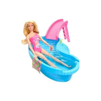 Hračka Barbie® Panenka s bazénem a klouzačkou
