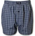 LUIZ Pánské boxerky Luboš 2511 - tmavě modrá káro Velikost: XXXL