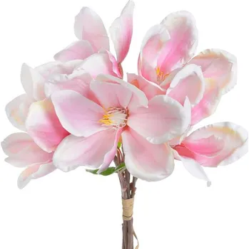 umělá květina Kytice magnolií - růžová/bílá
