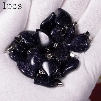 Přívěsek Přívěsek srdce z přírodního kamene | kamenný šperk 1 ks - Modrý pískovec