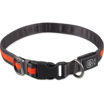 Obojek pro psa Obojek Dog Fantasy USB LED nylonový svítící S-M oranžový 1,9x35-50cm