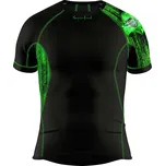 Pánské funkční triko krátký rukáv MATRIX černá Bamboo Ultra - Zelená / S