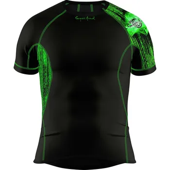 Pánské funkční triko krátký rukáv MATRIX černá Bamboo Ultra - Zelená / S