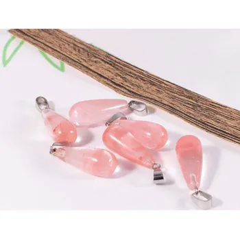 Přívěsek Krystal přívěsek 25x10mm | přívěsek, minerální kámen 1 ks - Vodní meloun