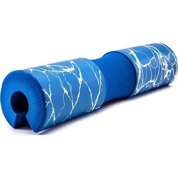 Činka podložka pro dřepy a hip thrusty | posilovací podložka, ochrana na činku - mramorová modrá