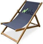 Noela Plážové skládací křeslo, akácie, antracit NOELA 3450419