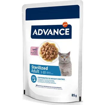 Krmivo pro kočku 24x85g Advance Feline Sterilized krůtí