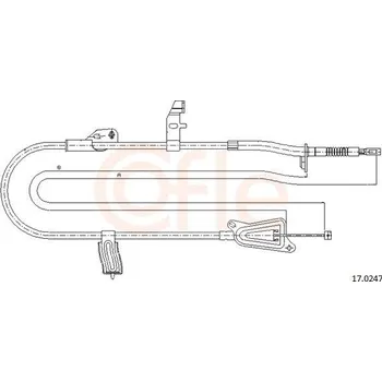 Lanko parkovací brzdy Tažné lanko, parkovací brzda COFLE 17.0247