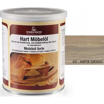 Olej na dřevo HARD FURNITURE OIL - tónovaný tvrdý olej na nábytek - 03 antik grigio - Antik šedá - 5 l , 60 Gloss - pololesk
