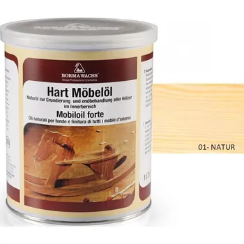 Olej na dřevo HARD FURNITURE OIL - tónovaný tvrdý olej na nábytek - 01 Natur - 1 l , 10 Gloss - matný