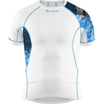 Pánské funkční triko krátký rukáv IGGY bílá Bamboo Ultra - Modrá / XL