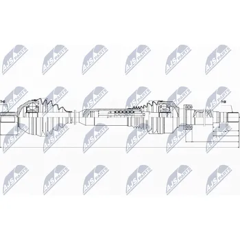 Poloosa (hnací hřídel) NTY NPW-VV-050