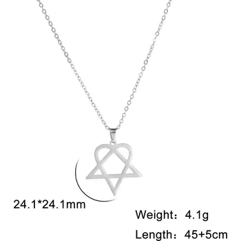 Náhrdelník Dámský náhrdelník srdce z oceli | šperky pro ženy - Barva oceli