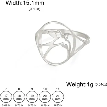 Prsten Ocelový prsten s motivem zvířete | dámský šperk - 13 Swallow Steel , 9