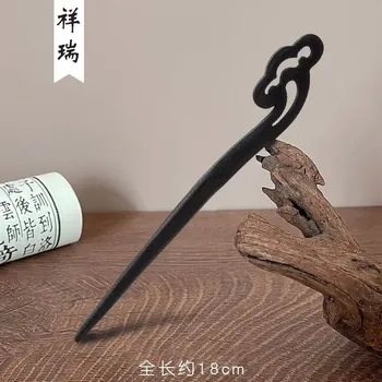 Retro dřevěná jehlice do vlasů pro ženy | dřevěná spona, vlasová ozdoba - 21