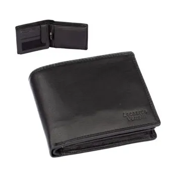 Leonardo Verrelli Tmavá peněženka kožená pánská