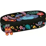 Piórnik saszetka usztywniona z wewnętrzną klapką. Stitch Black Aloha