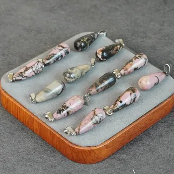 Přívěsek Krystal přívěsek 25x10mm | přívěsek, minerální kámen 1 ks - Přírodní rodonit