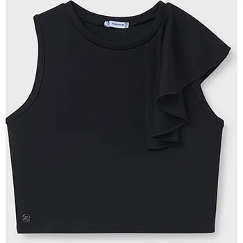Oblečení a móda Crop top s volánem černý JUNIOR Mayoral velikost: 157 (14 let)