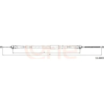 Lanko parkovací brzdy Tažné lanko, parkovací brzda COFLE 11.6603