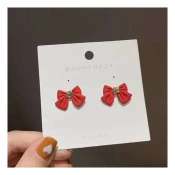 Náušnice Romantické červené náušnice | dámské náušnice, módní šperky - HE4042-2