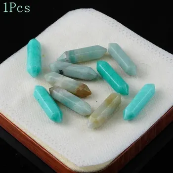 Přírodní kámen Hexagonální sloupek z přírodního kamene | ochranný krystal, meditační kámen 1 ks - Přírodní Amazonit