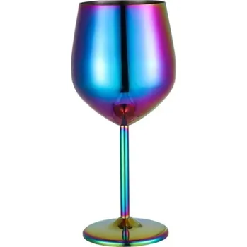 Sklenice Nerezová vinná sklenice 500 ml | elegantní nádobí - Barvitý