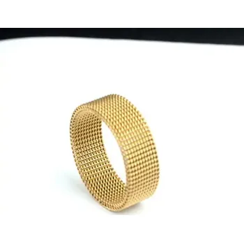 Prsten Moderní ocelový prsten se zajímavým motivem | prsten, šperk - Zlato , 6