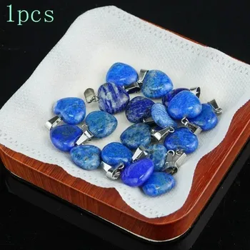 Přírodní krystal srdce | Minerální dekorace - Přírodní lapis lazuli , 1ks 16x6mm