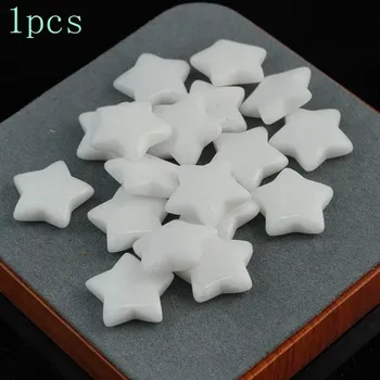 Sběratelství Přírodní krystal hvězda 20mm | ochranný amulet 1 ks - přírodní bílý nefrit