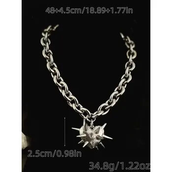 Náušnice Řetízkový šperk s trny a srdcem | Elegantní šperky, módní doplňky - C5199-2