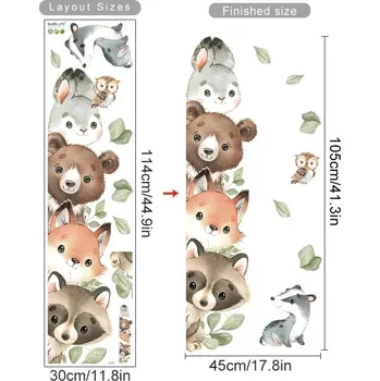 Samolepící dekorace Lesní zvířata samolepky na zeď | dětská dekorace, dětská nástěnná dekorace - SL6660A