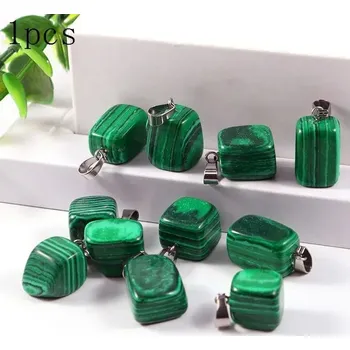 Náhrdelník Dámský reiki náhrdelník s krystalem | přírodní kámen, minerální šperk 1 ks - Syntetický malachit