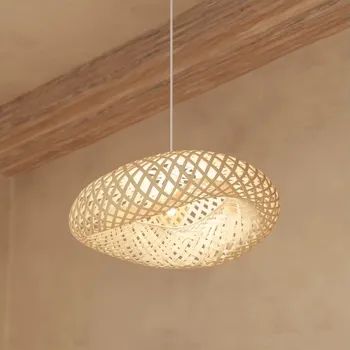 Atmosphera - Lustr na lanku BEDDY 1xE27/40W/230V bambus