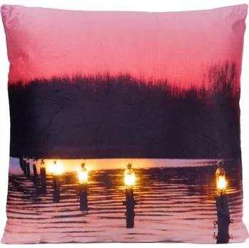 Dekorativní polštářek Dekorativní polštář s LED osvětlením Soumrak, 38 x 38 cm