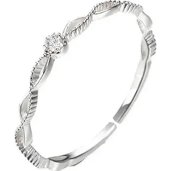 Prsten Minimalistický nastavitelný prsten se zirkonem pro ženy | dámský prsten - RT1441S