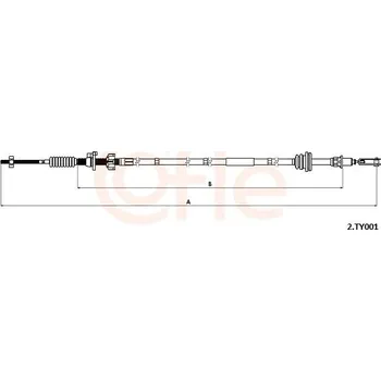 Auto-moto Tažné lanko, ovládání spojky COFLE 2.TY001