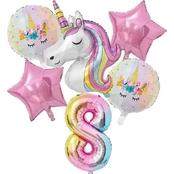 Party dekorace Jednorožčí sada balonků na narozeniny | narozeninová dekorace, party výzdoba - 9-143476592 , 32 palců