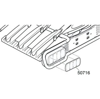 Pravý kryt světlometu nosičů na tažné zařízení Thule (50717)