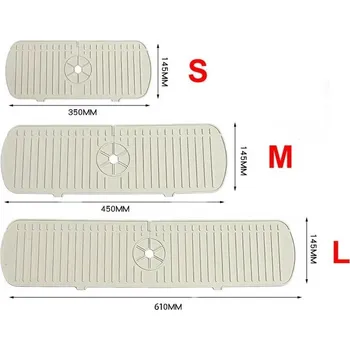 Silikonová odkapávací podložka pod baterii | kuchyňské vybavení 1 ks - Bílý , S
