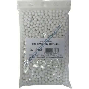 Airsoftová kulička Airsoftové kuličky Pro Game 0,12g, 1000bb, bílé