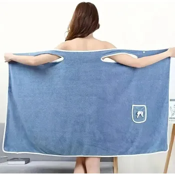 Rychleschnoucí osuška na tělo pro ženy | Dámská osuška, nositelný ručník - Modrý , Rozměr 85 x 135 cm