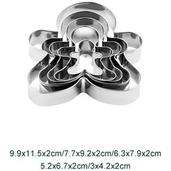 Vykrajovátko Vánoční vykrajovátka sada nerezová | Formičky na cukroví, pečicí nástroje 5 ks - Perníkový panáček