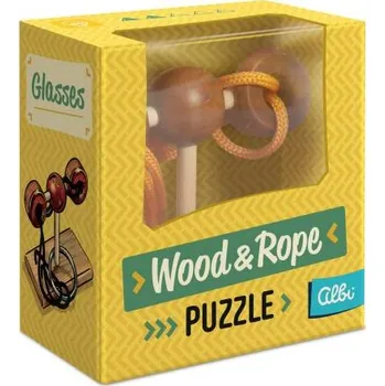 Hlavolam Dřevěný provázkový hlavolam - Brýle