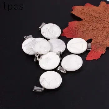 Přívěsek Přívěsek přírodní kámen s náhrdelníkem | minerální šperk 1 ks - Přírodní tyrkysová